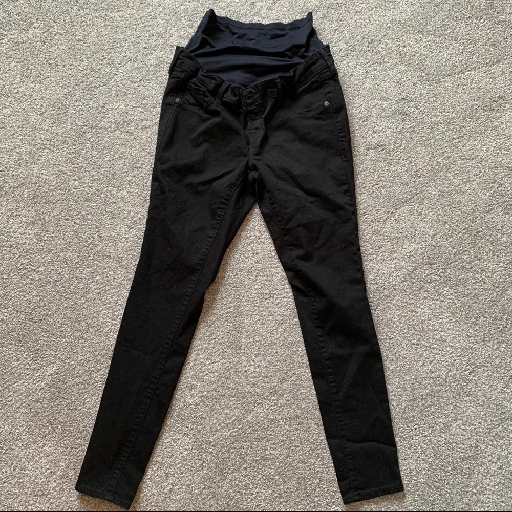 Old Navy Full Panel Black Rockstar Maternity Jeans
